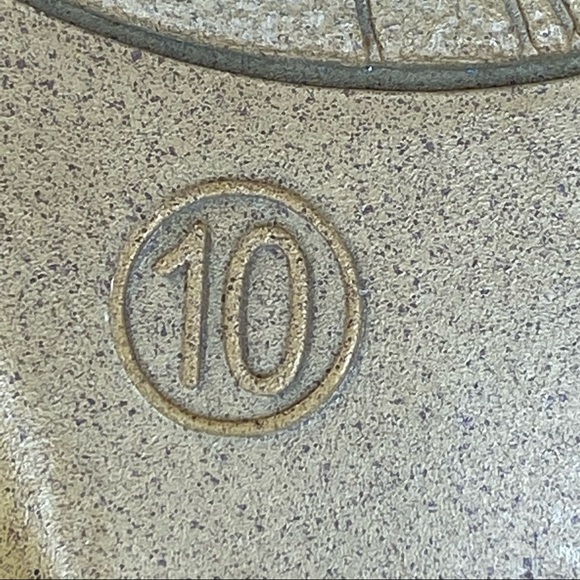 SoftSpots Peeptoe Wedged Sandals Women Size 10 Slip On Shoes - Brown - NEW. - Picture 9 of 10